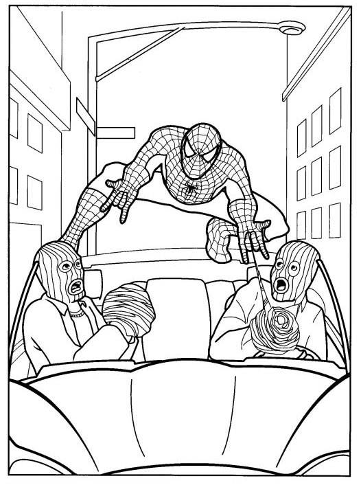 着色页: 蜘蛛侠 (超级英雄) #78928 - 免费可打印着色页