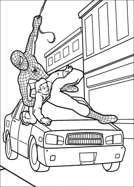 着色页: 蜘蛛侠 (超级英雄) #78930 - 免费可打印着色页