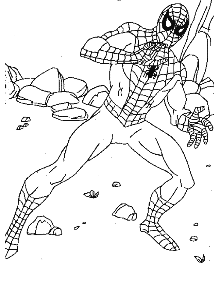 着色页: 蜘蛛侠 (超级英雄) #78937 - 免费可打印着色页