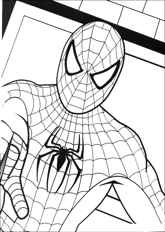 着色页: 蜘蛛侠 (超级英雄) #78944 - 免费可打印着色页
