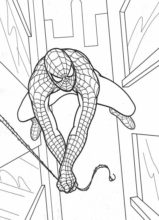 着色页: 蜘蛛侠 (超级英雄) #78961 - 免费可打印着色页