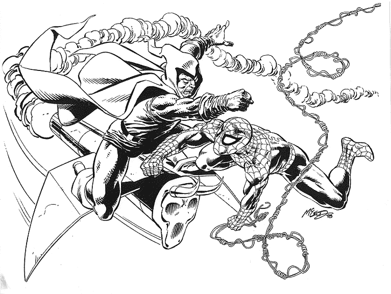 着色页: 蜘蛛侠 (超级英雄) #78963 - 免费可打印着色页