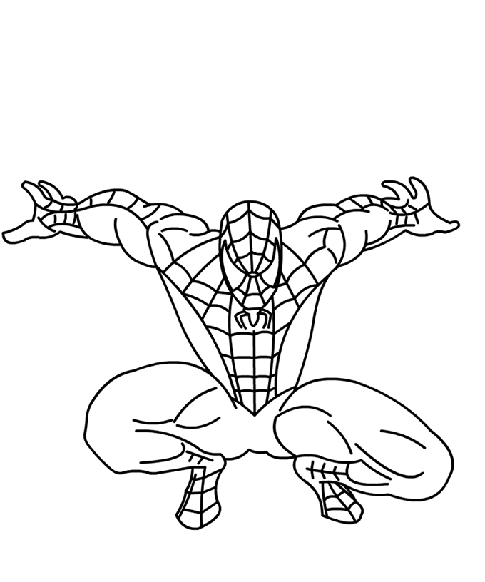 着色页: 蜘蛛侠 (超级英雄) #78975 - 免费可打印着色页