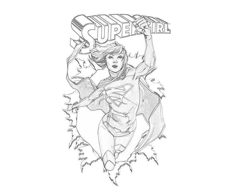 着色页: 超女 (超级英雄) #83932 - 免费可打印着色页