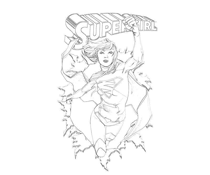 着色页: 超女 (超级英雄) #83941 - 免费可打印着色页