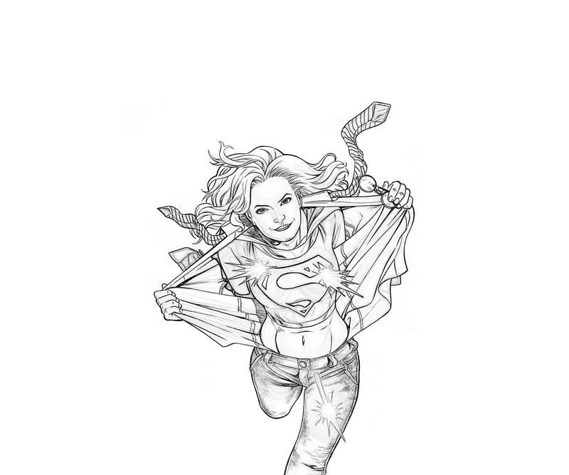 着色页: 超女 (超级英雄) #83958 - 免费可打印着色页