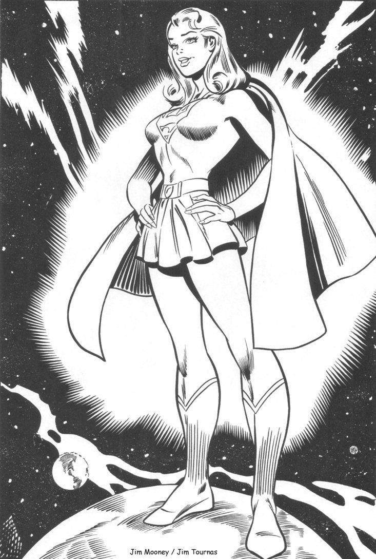 着色页: 超女 (超级英雄) #84000 - 免费可打印着色页