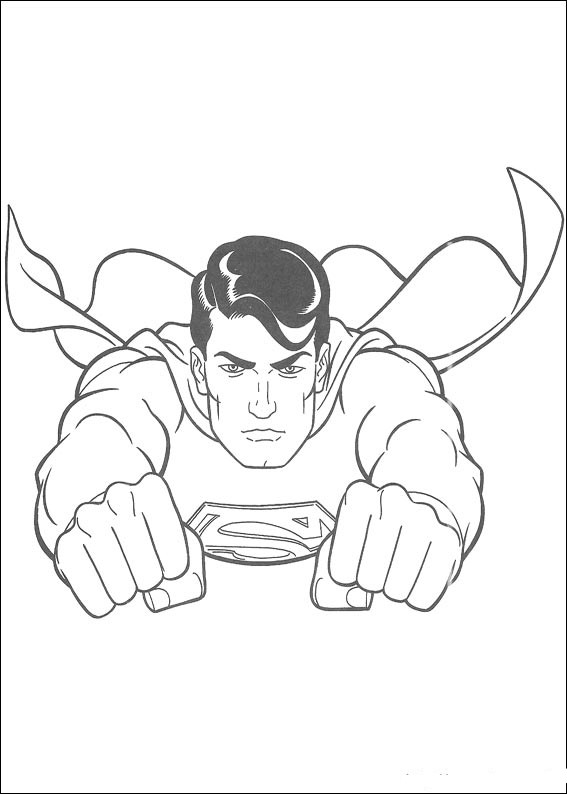 着色页: 超人 (超级英雄) #83611 - 免费可打印着色页