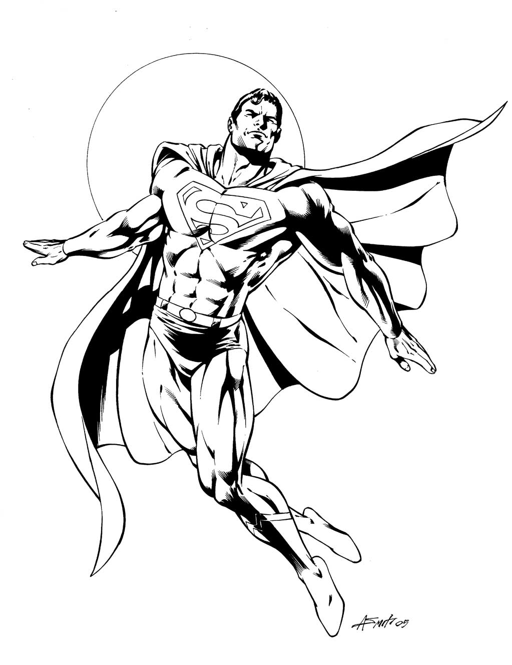着色页: 超人 (超级英雄) #83615 - 免费可打印着色页