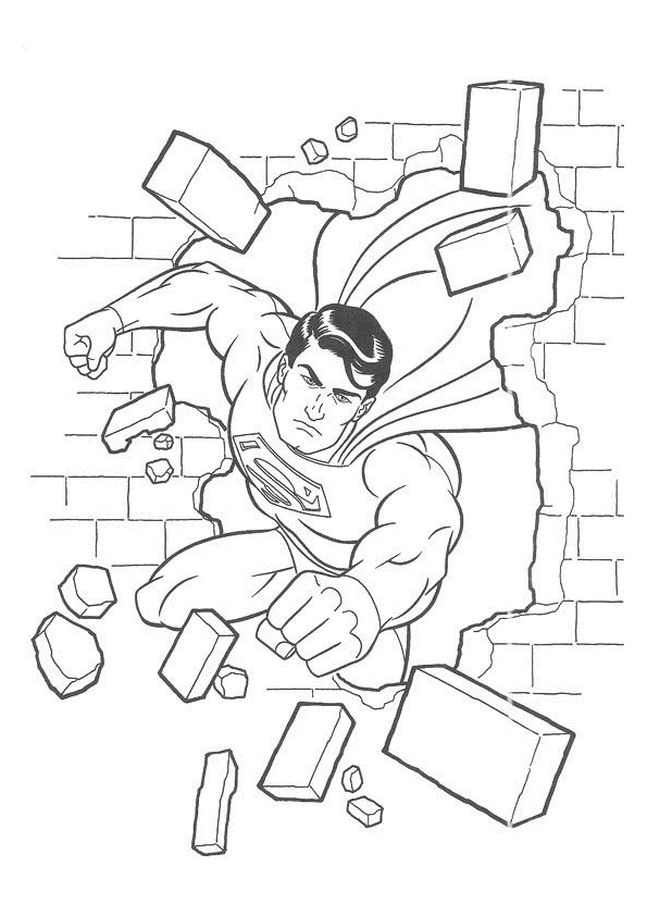 着色页: 超人 (超级英雄) #83616 - 免费可打印着色页