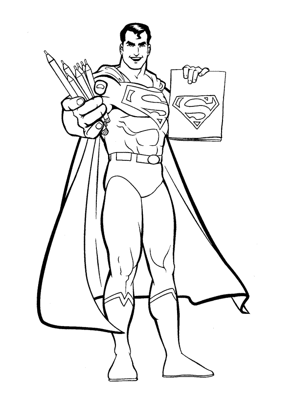着色页: 超人 (超级英雄) #83618 - 免费可打印着色页