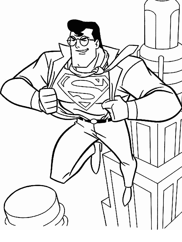 着色页: 超人 (超级英雄) #83621 - 免费可打印着色页