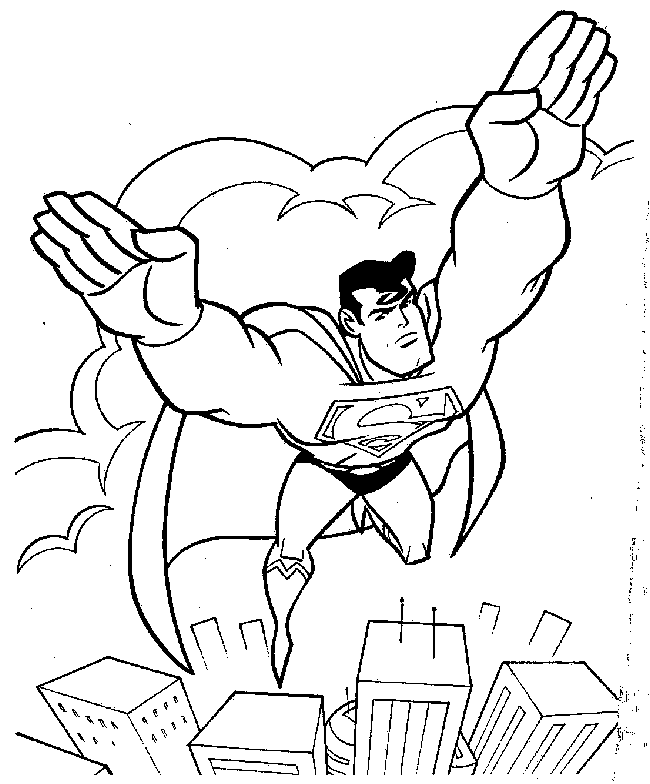着色页: 超人 (超级英雄) #83624 - 免费可打印着色页