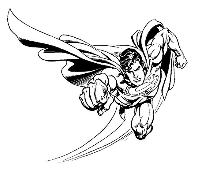 着色页: 超人 (超级英雄) #83626 - 免费可打印着色页
