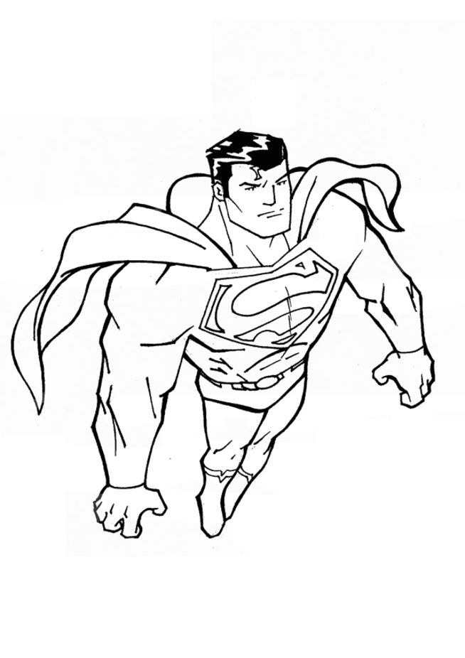 着色页: 超人 (超级英雄) #83639 - 免费可打印着色页
