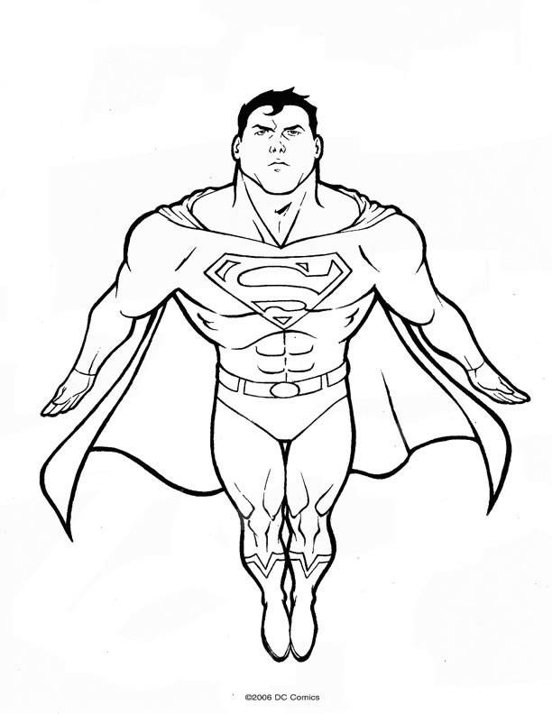 着色页: 超人 (超级英雄) #83655 - 免费可打印着色页