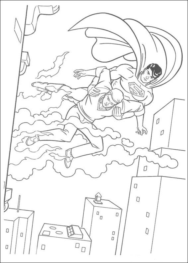 着色页: 超人 (超级英雄) #83692 - 免费可打印着色页