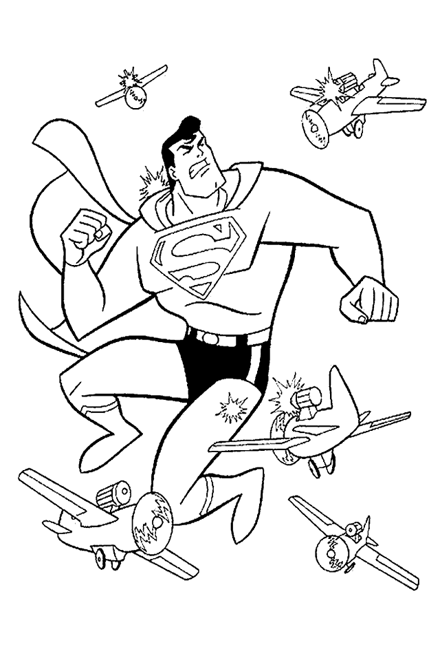 着色页: 超人 (超级英雄) #83699 - 免费可打印着色页