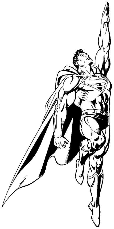 着色页: 超人 (超级英雄) #83709 - 免费可打印着色页