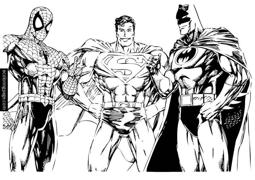 着色页: 超人 (超级英雄) #83711 - 免费可打印着色页