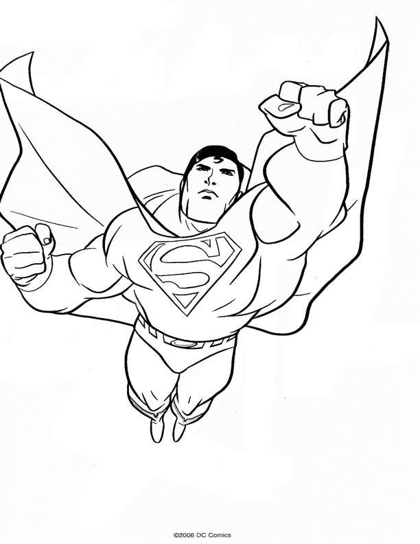 着色页: 超人 (超级英雄) #83716 - 免费可打印着色页