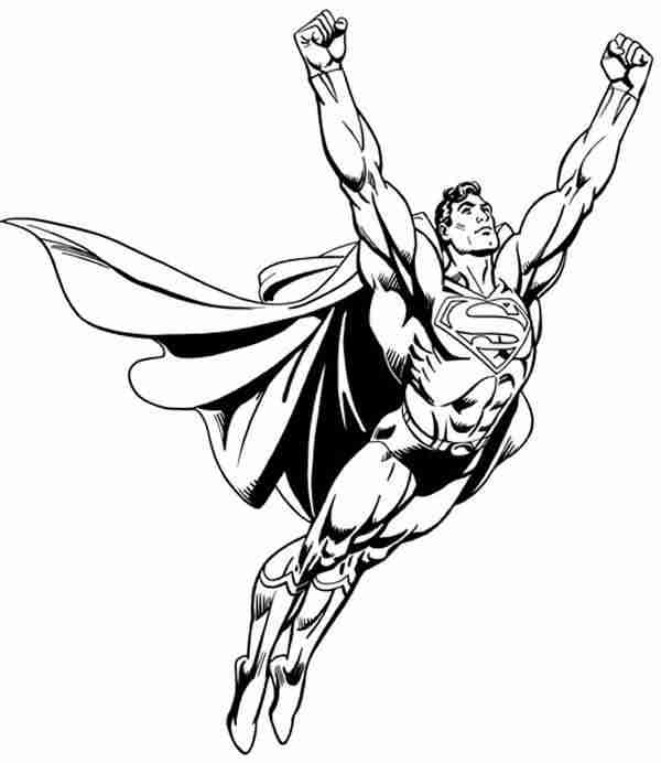 着色页: 超人 (超级英雄) #83718 - 免费可打印着色页
