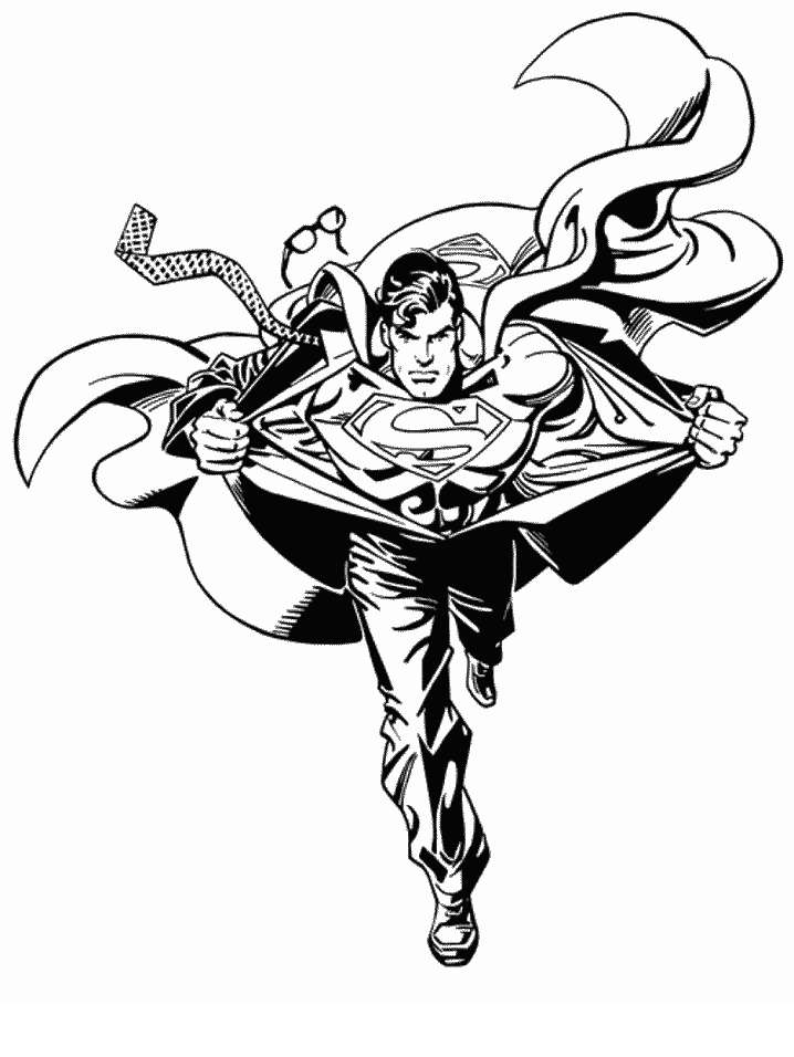 着色页: 超人 (超级英雄) #83726 - 免费可打印着色页