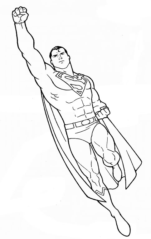 着色页: 超人 (超级英雄) #83727 - 免费可打印着色页
