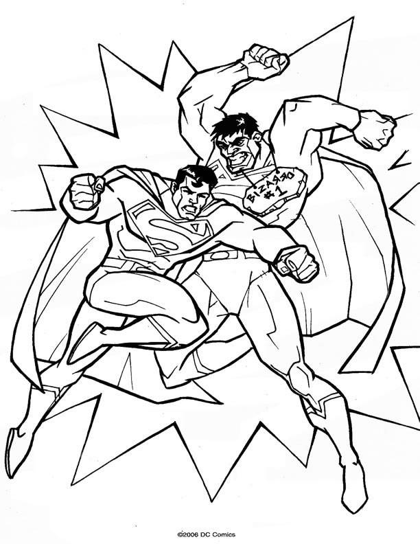 着色页: 超人 (超级英雄) #83752 - 免费可打印着色页