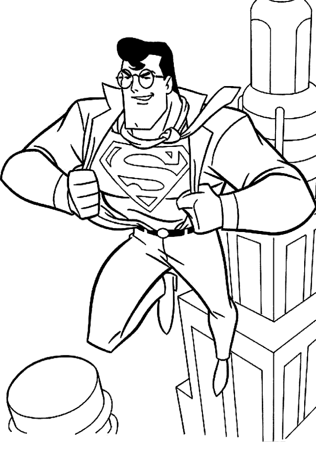 着色页: 超人 (超级英雄) #83764 - 免费可打印着色页