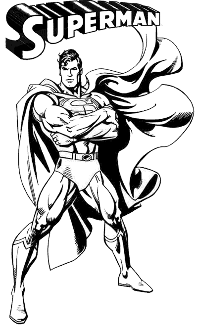 着色页: 超人 (超级英雄) #83781 - 免费可打印着色页