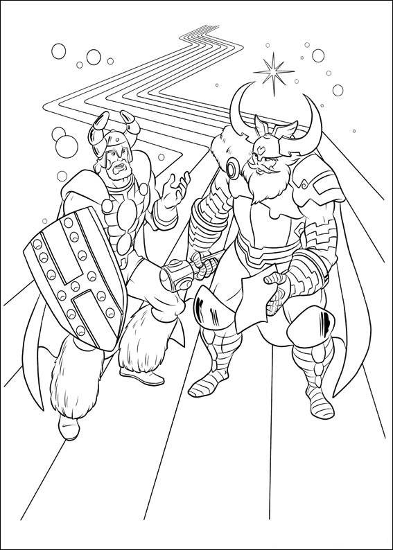 着色页: 雷神 (超级英雄) #75794 - 免费可打印着色页