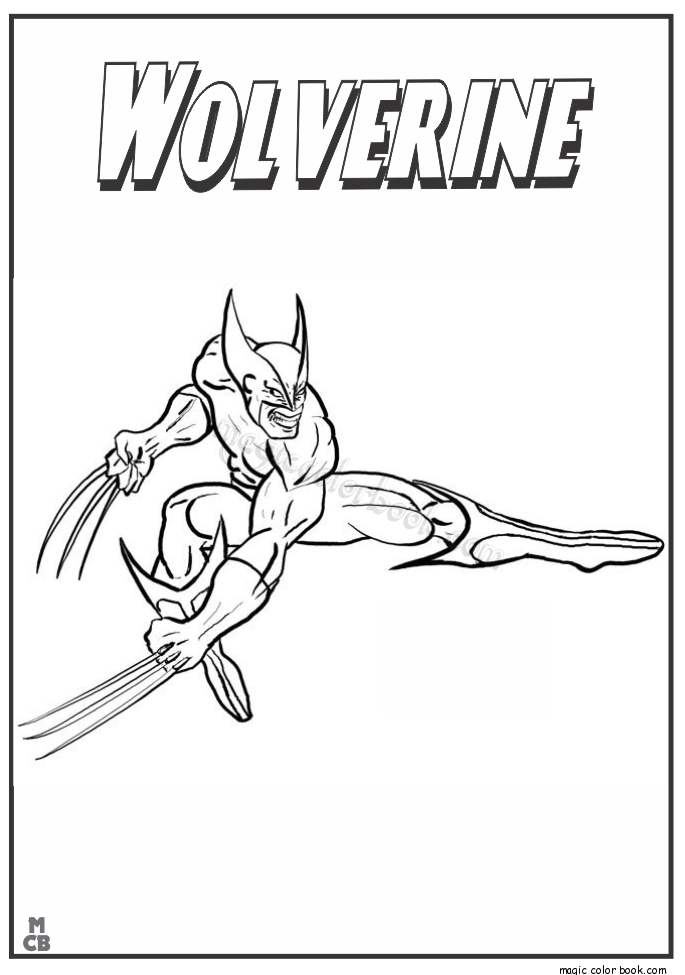 着色页: 金刚狼 (超级英雄) #74950 - 免费可打印着色页