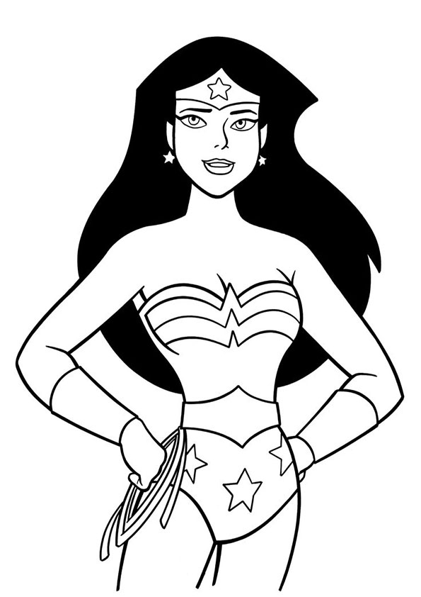 着色页: 神奇女侠 (超级英雄) #74545 - 免费可打印着色页