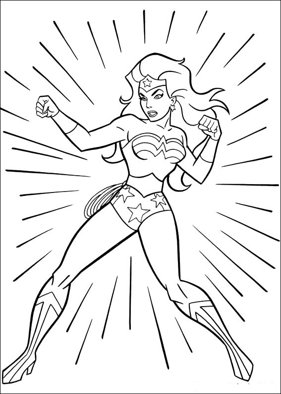 着色页: 神奇女侠 (超级英雄) #74546 - 免费可打印着色页