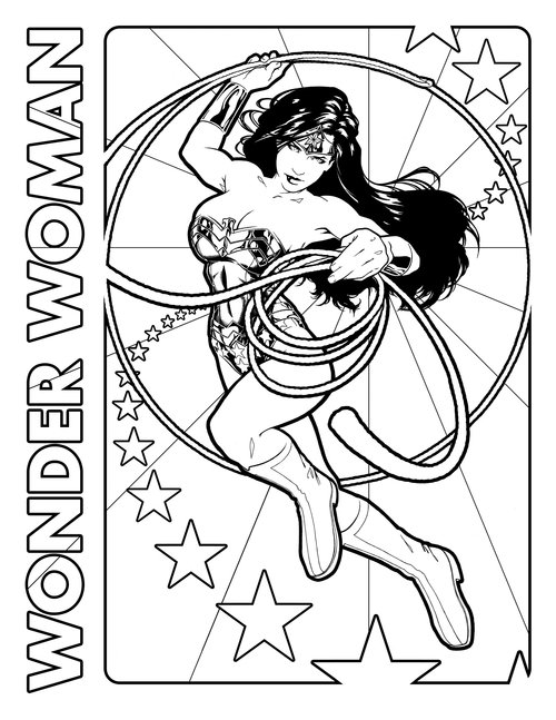 着色页: 神奇女侠 (超级英雄) #74553 - 免费可打印着色页