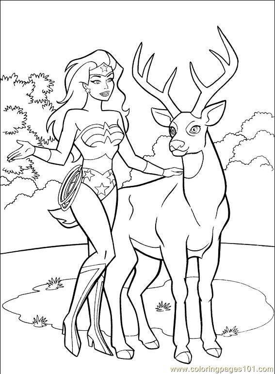 着色页: 神奇女侠 (超级英雄) #74578 - 免费可打印着色页