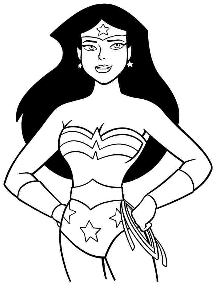 着色页: 神奇女侠 (超级英雄) #74582 - 免费可打印着色页