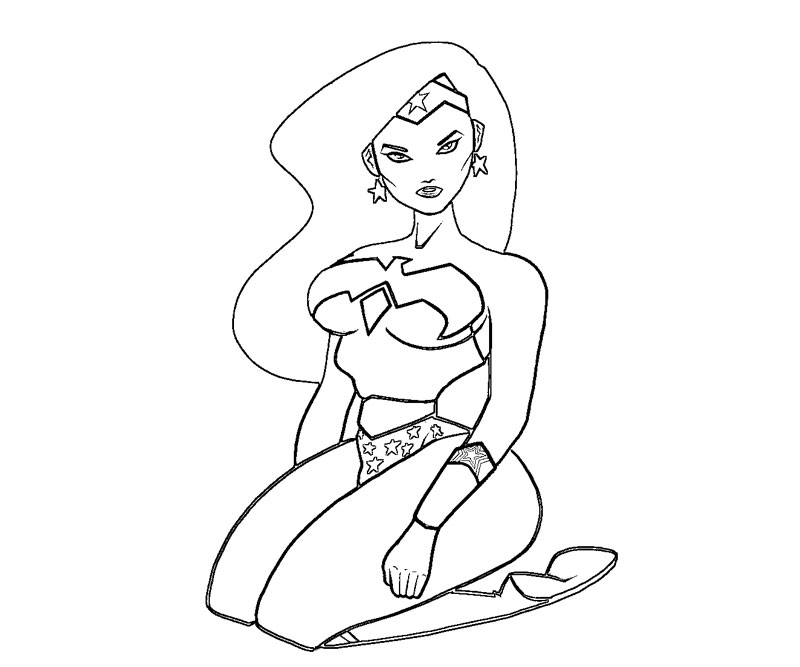 着色页: 神奇女侠 (超级英雄) #74584 - 免费可打印着色页