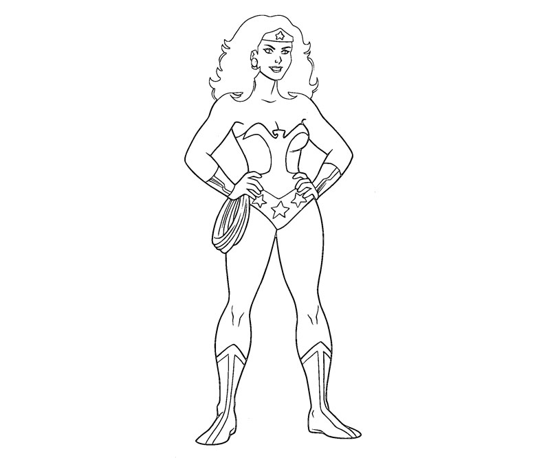 着色页: 神奇女侠 (超级英雄) #74590 - 免费可打印着色页