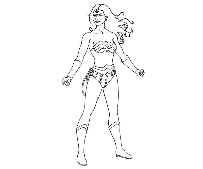 着色页: 神奇女侠 (超级英雄) #74594 - 免费可打印着色页