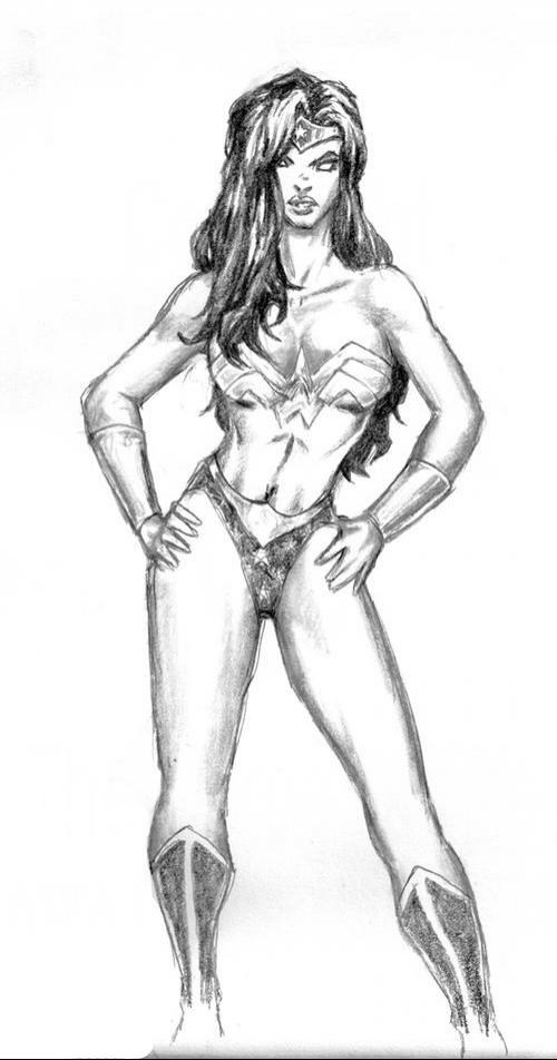 着色页: 神奇女侠 (超级英雄) #74595 - 免费可打印着色页