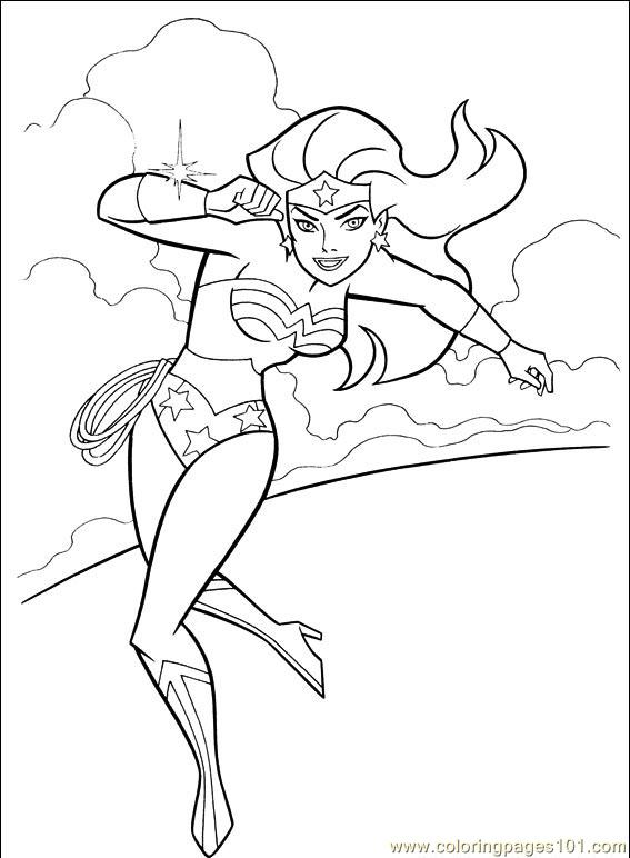 着色页: 神奇女侠 (超级英雄) #74606 - 免费可打印着色页