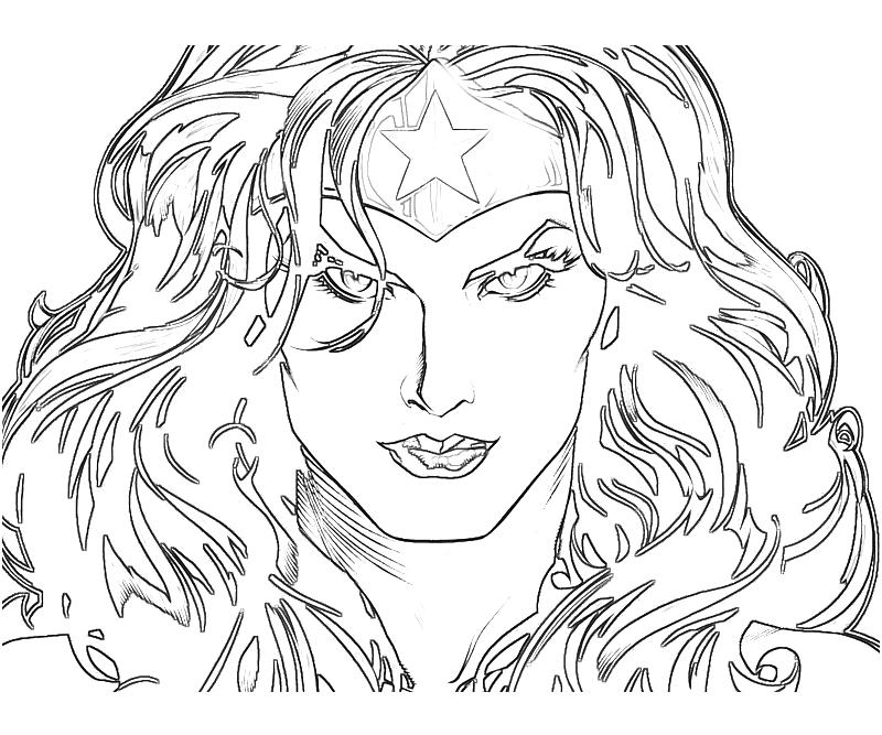 着色页: 神奇女侠 (超级英雄) #74629 - 免费可打印着色页
