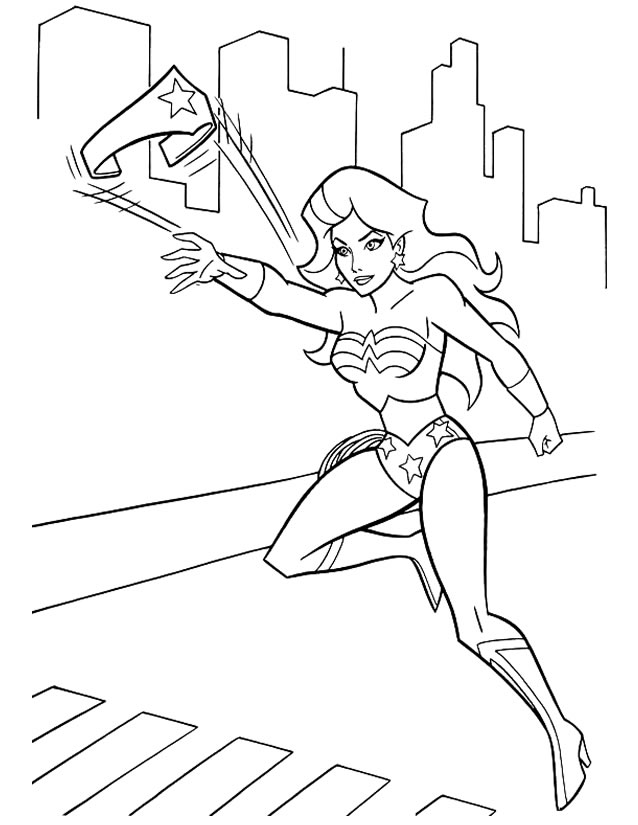着色页: 神奇女侠 (超级英雄) #74635 - 免费可打印着色页