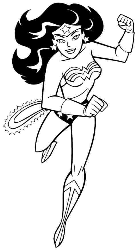 着色页: 神奇女侠 (超级英雄) #74648 - 免费可打印着色页