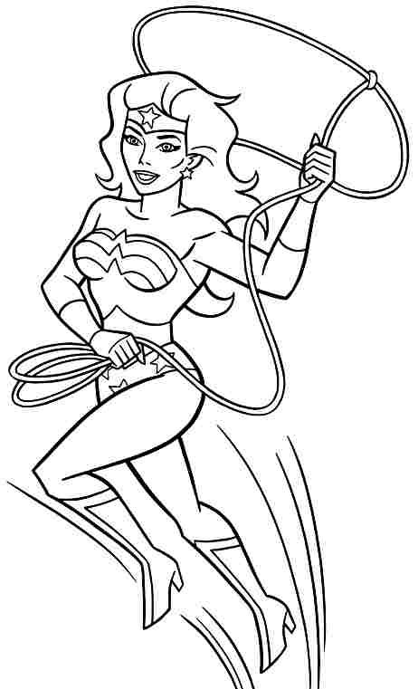 着色页: 神奇女侠 (超级英雄) #74667 - 免费可打印着色页