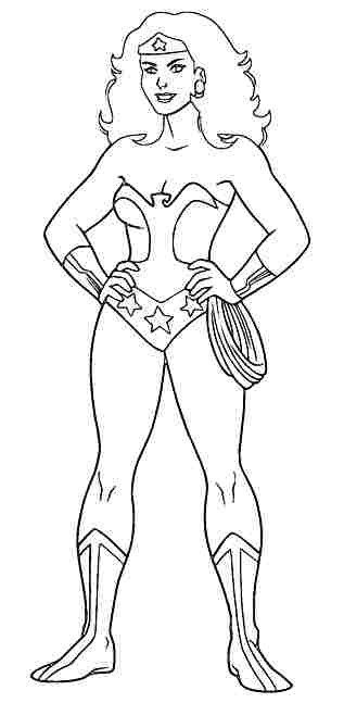 着色页: 神奇女侠 (超级英雄) #74673 - 免费可打印着色页