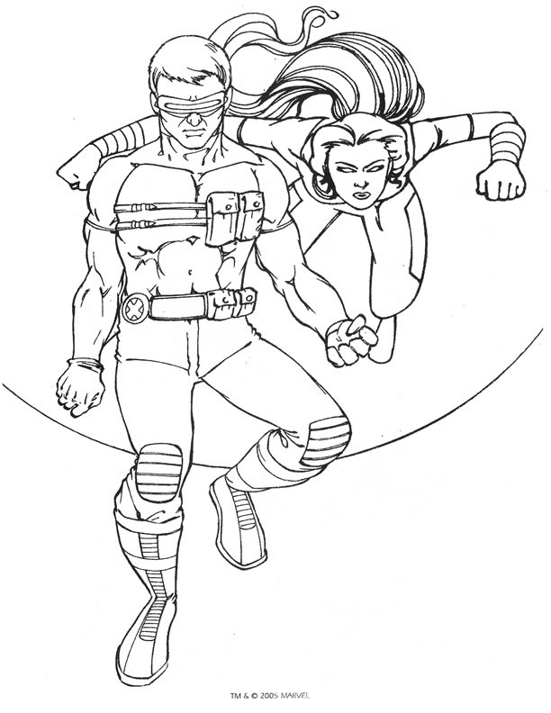 着色页: X战警 (超级英雄) #74458 - 免费可打印着色页