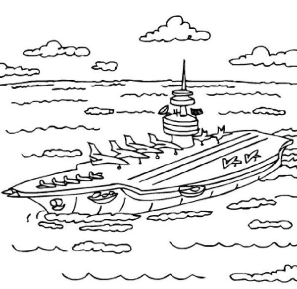 着色页: 航空母舰 (运输) #137863 - 免费可打印着色页
